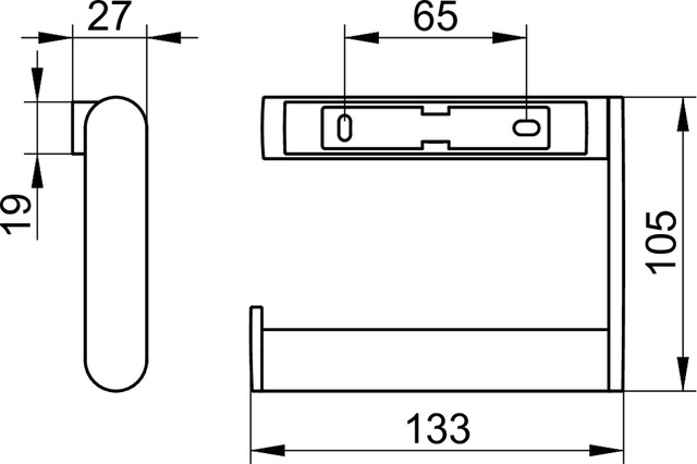 Держатель для туалетной бумаги KEUCO PLAN нержавеющая сталь 14962070000