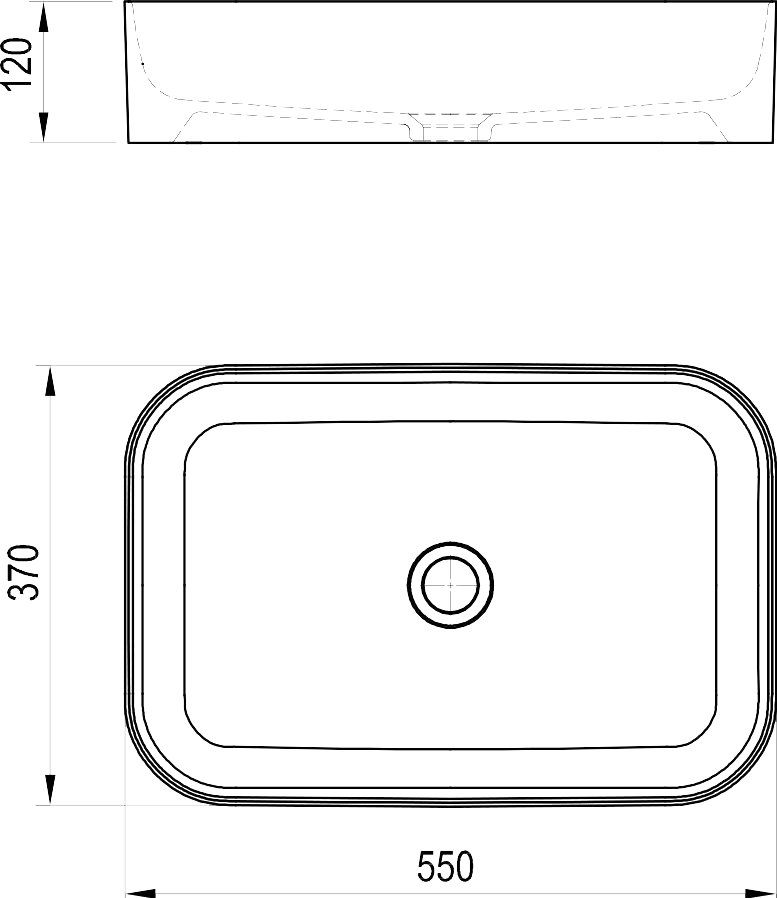 Раковина-чаша RAVAK Ceramic Slim R 550 белый XJX01155002