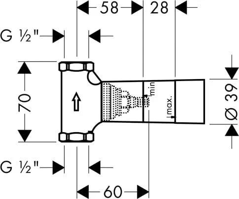 Комплект запорного вентиля Hansgrohe 15972000 + скрытая часть 15973180 15972000S52