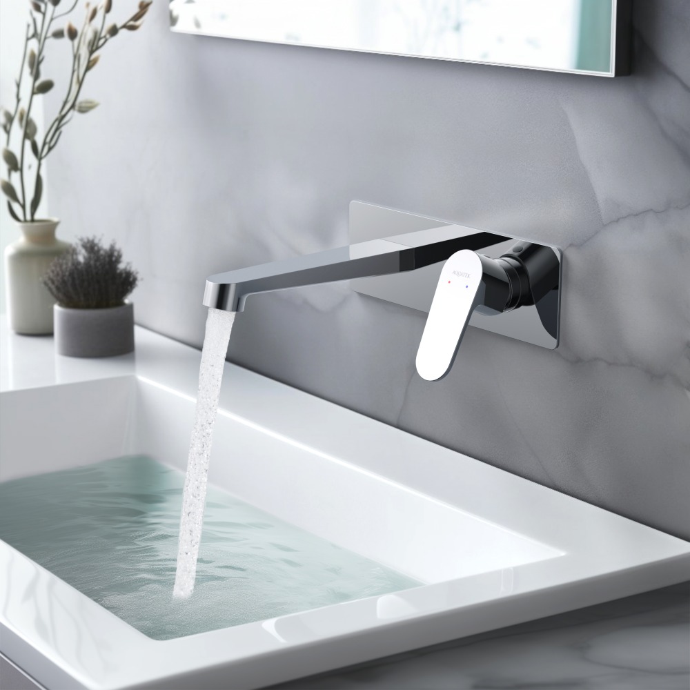 Смеситель для раковины настенный Aquanet Oberon скрытого монтажа хром AQ1213CR