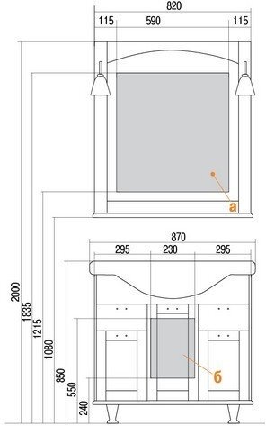 Зеркало AQUATON Жерона 85 белое серебро 1A158702GEM20