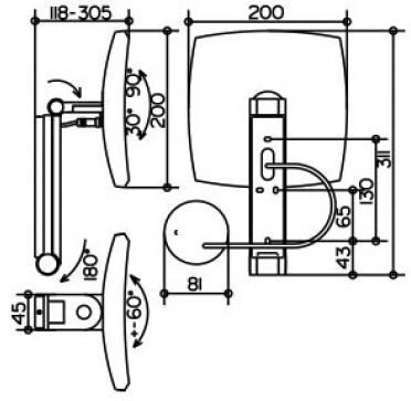 Косметическое зеркало Keuco iLook_move квадратное x5 с подсветкой и панелью управления хром 17613019002