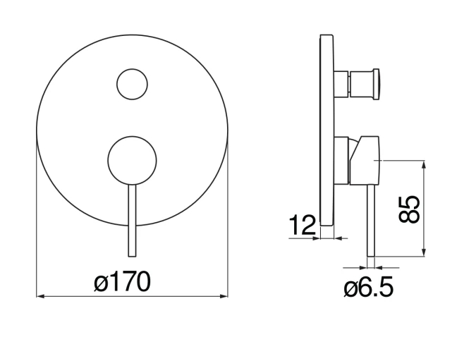 Смеситель для ванны Nobili Velis внешняя часть глянцевый черный VE125100/EFLP