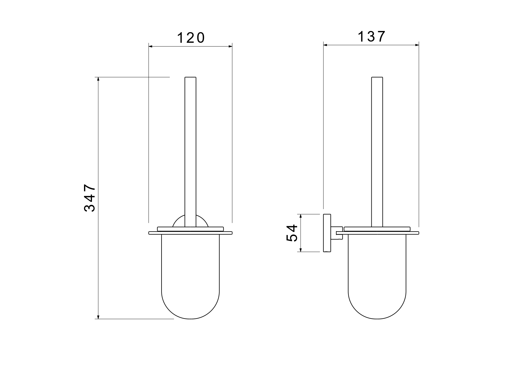 Ершик для унитаза Aquanet Оберон шлифованное золото AQ4210BG