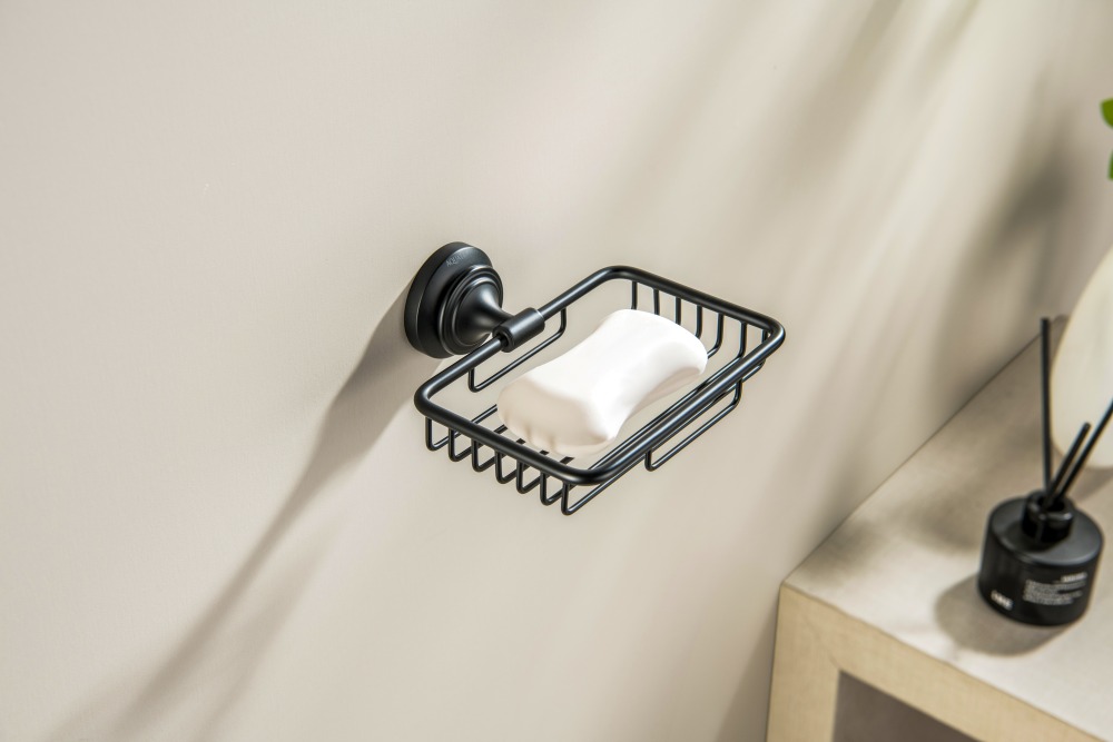 Мыльница-решетка Aquanet Классик матовый черный AQ4533MB