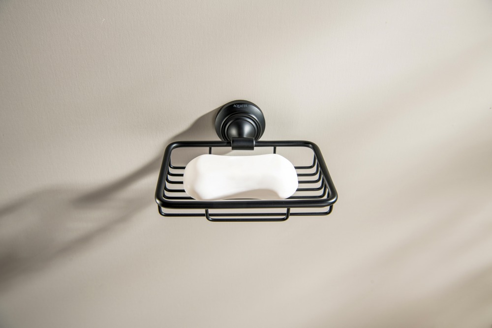 Мыльница-решетка Aquanet Классик матовый черный AQ4533MB