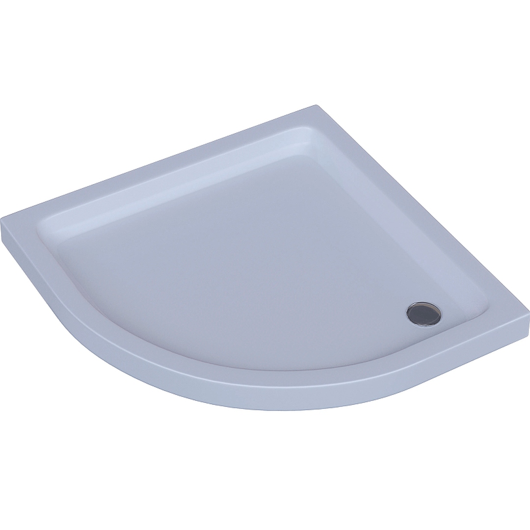 Поддон душевой D-Pol акриловый 1/4 круга 80x80x15 см с ножками и панелью DPA-0000007