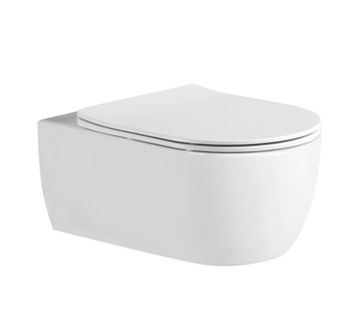 Унитаз подвесной безободковый Aquanet Европа 525x360x260 мм сиденье микролифт AQ1106L-00