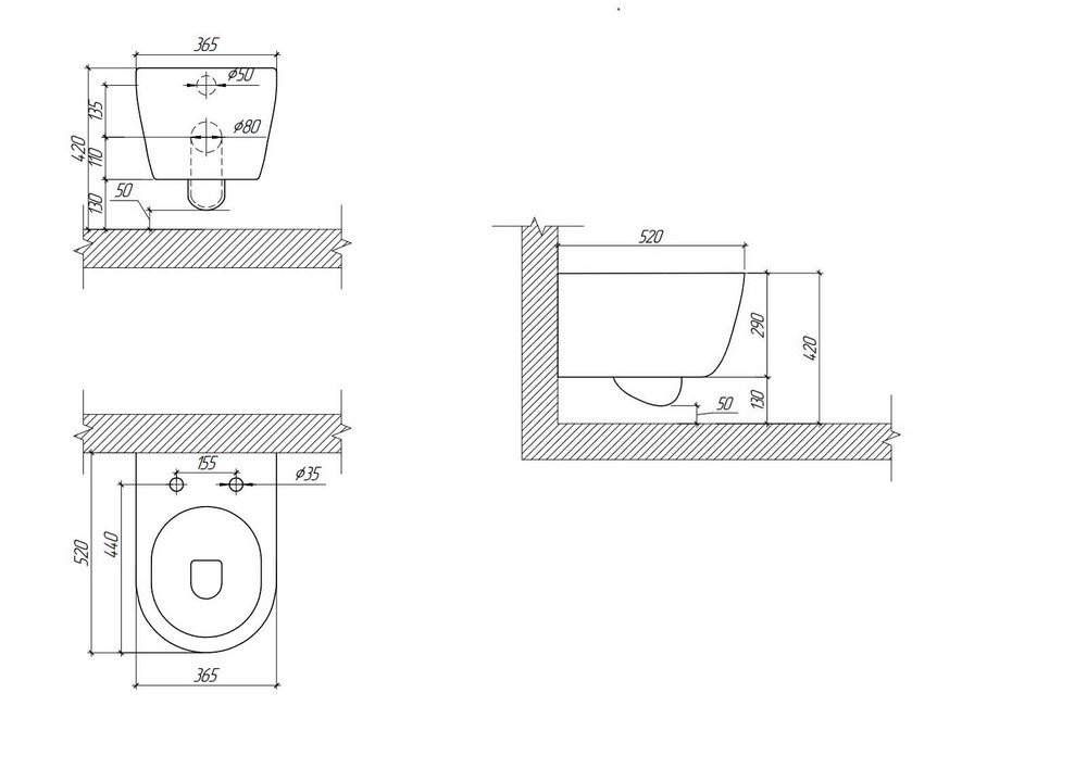 Комплект инсталляции 4 в 1 AQUATEK ПОЛАРИС-011 (рама INS-0000012, крепеж KKI-0000002, клавиша KDI-0000011, унитаз AQ0700-00 soft-close) INS-0000012/KKI-0000002/KDI-0000011/AQ0700-00