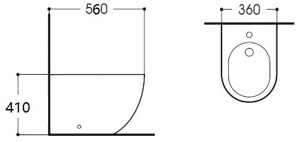 Биде напольное Aquatek Европа 560x360x410 мм с крепежом AQ1017-00