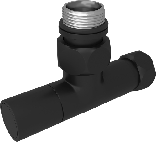 Комплект вентилей Aquanerba AQ 1020BL круглые 3/4х1/2 черный муар (2 шт) AQ 1020BL