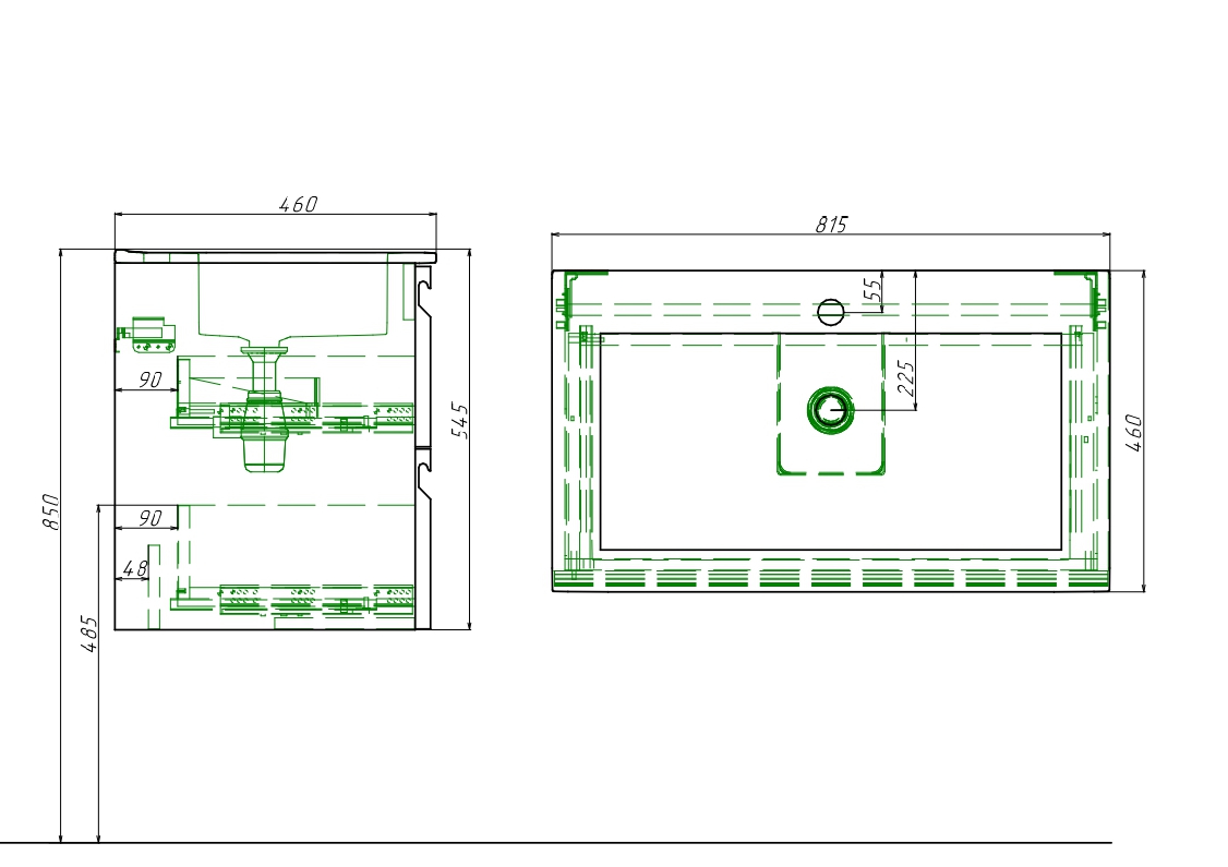 Раковина мебельная AQUATEK 800 мм AQ0480-00