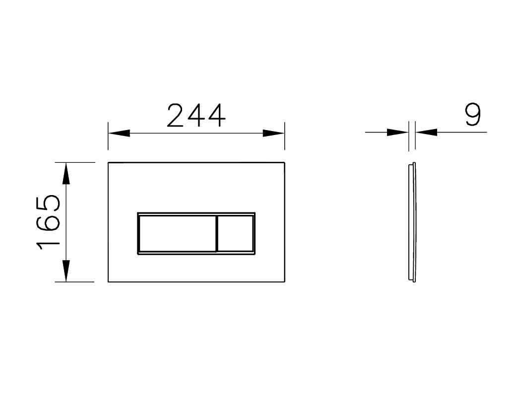 Панель смыва VitrA Root Square матовый черный 740-2311