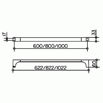 Полотенцедержатель Keuco Edition 11 600 мм хром 11101010600