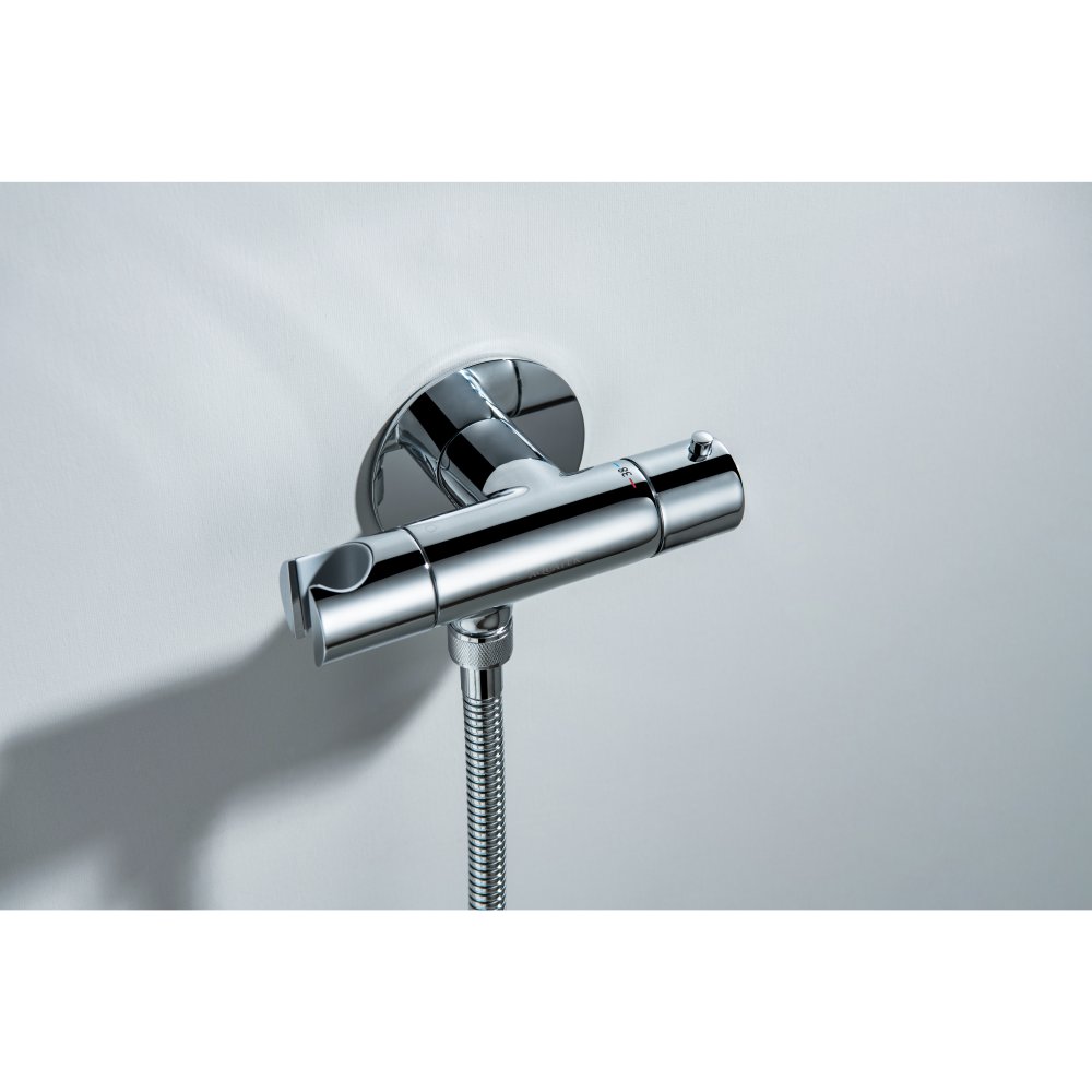 Комплект для гигиенического душа термостатический встроенный Aquanet Oberon смеситель, лейка, шланг, хром AQ1027CR