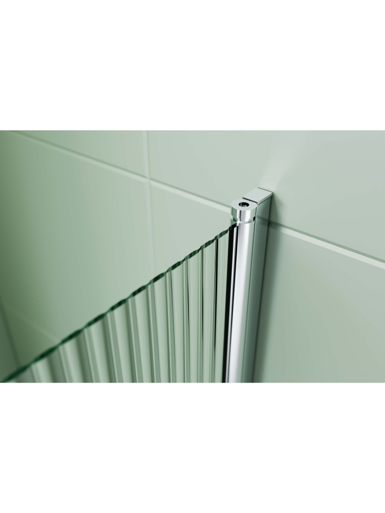 Шторка на ванну Aquanet одноэлементная поворотная 800x1500 мм хром профиль рифленое стекло 6 мм AQ.BS.080.2CH