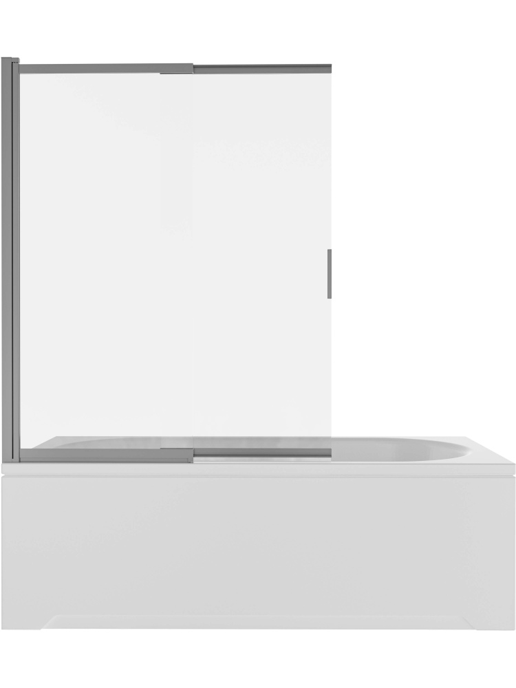 Шторка на ванну Aquanet двухэлементная поворотная 1000x1500 мм оружейная сталь прозрачное стекло 5 мм AQ.BSS.100.1GM