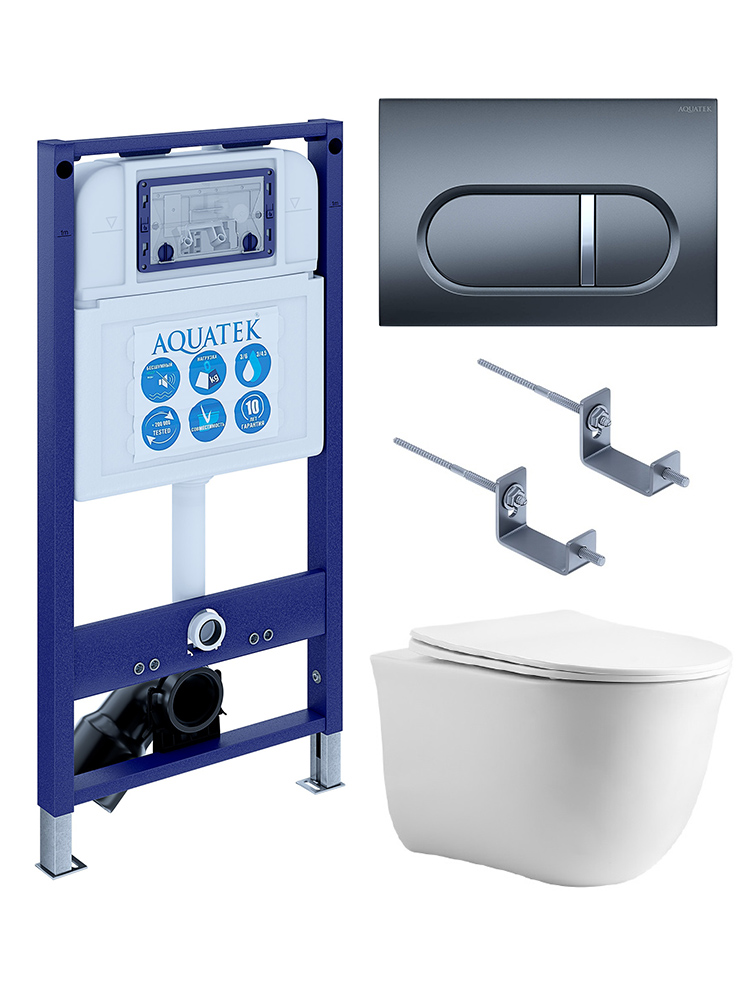 Комплект инсталляции с унитазом 4 в 1 AQUATEK КЛАССИК cm-050