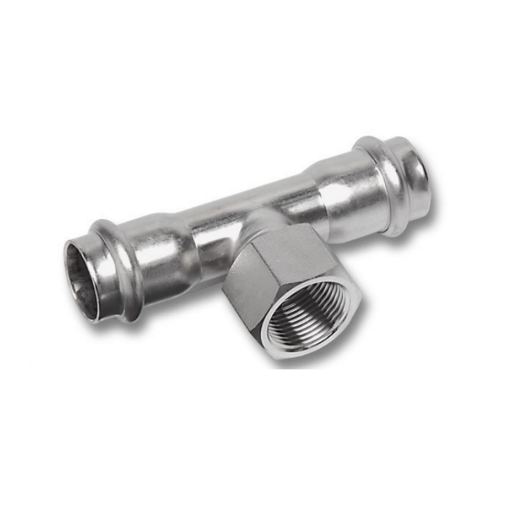 Тройник переходной SANHA NiroPress 316L 18x1/2x18 мм ВПр-ВР-ВПр 9130G.3