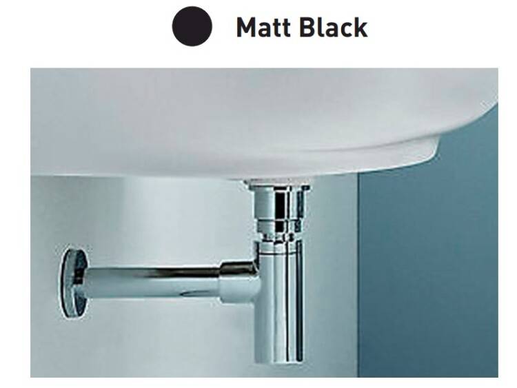 Сифон для раковины Cielo бутылочный 1 1/4 черный матовый SIFN