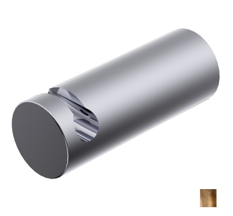 Держатель для рейлинга Ritmonio Elementa Fittings 30x80x30 мм Brushed Bronze 7BW002BRX