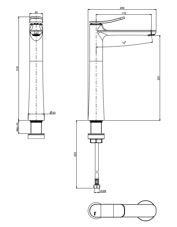 Смеситель для раковины Fima Carlo Frattini Flo хром F3801HCR1