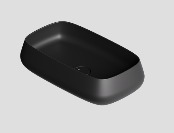 Раковина накладная Alice Ceramica Nur 600x350x140 мм черный матовый 33250108