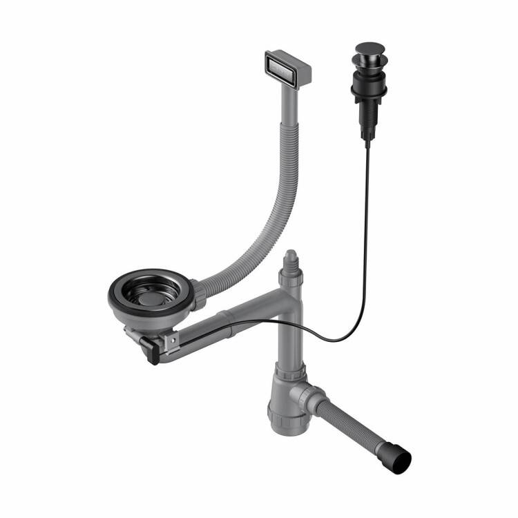 Слив-перелив для моек OMOIKIRI WK-1-GM-A вороненая сталь 4956470