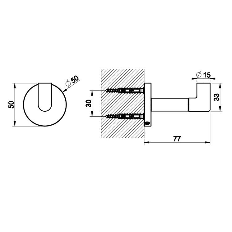Крючок Gessi Anello 50x77x50 мм Warm Bronze PVD 63721735