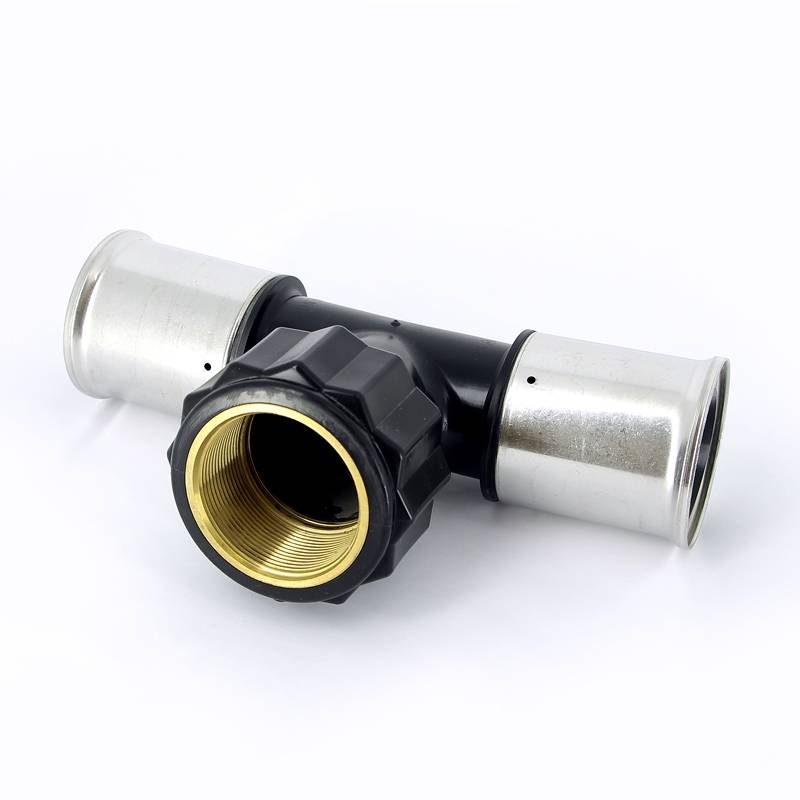 Тройник пресс с внутренней резьбой Henco PVDF 63х2х63 мм 13PK-631063