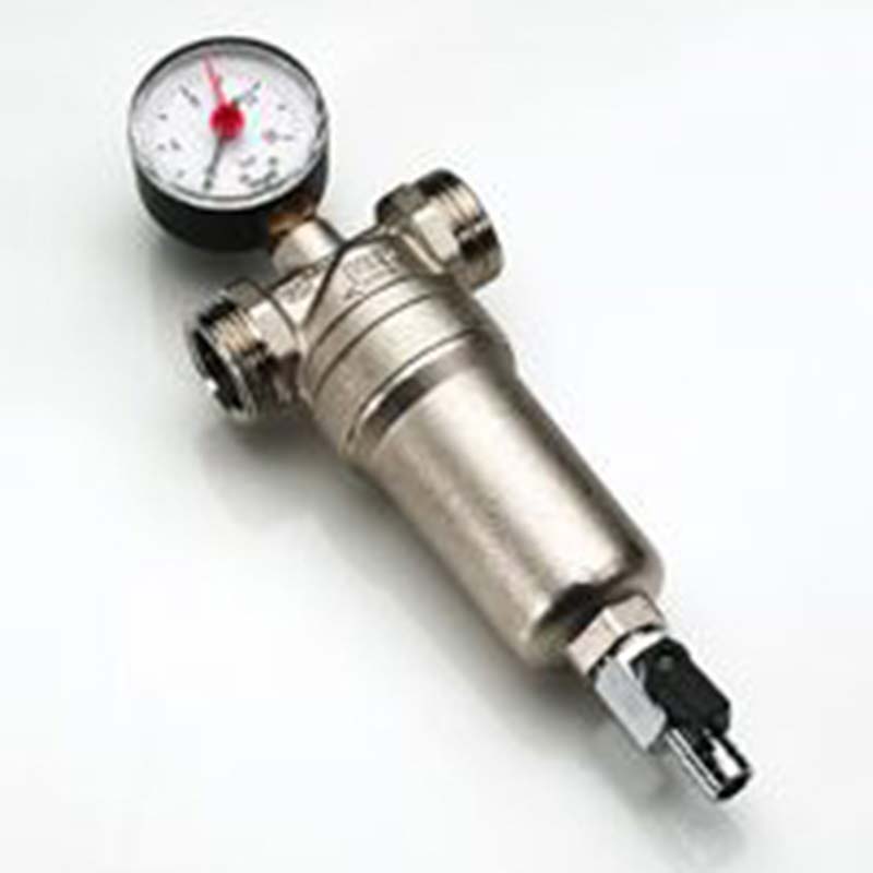 Фильтр промывной Tiemme с манометром 1х1 1/4 латунная колба 3130010