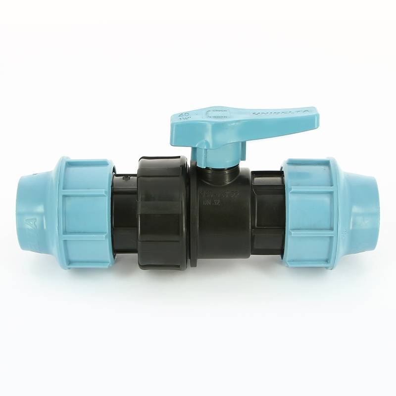 Кран шаровый компрессионный Unidelta 40x40 ПНД 1070040000001