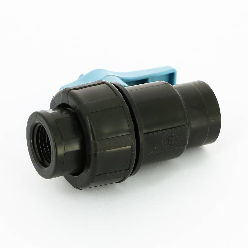 Кран компрессионный Unidelta ВВ 1/2 дюйма для труб ПНД 1073002002001