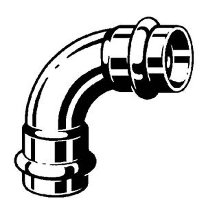 Угол 90° Viega хромированный двухраструбный 622329