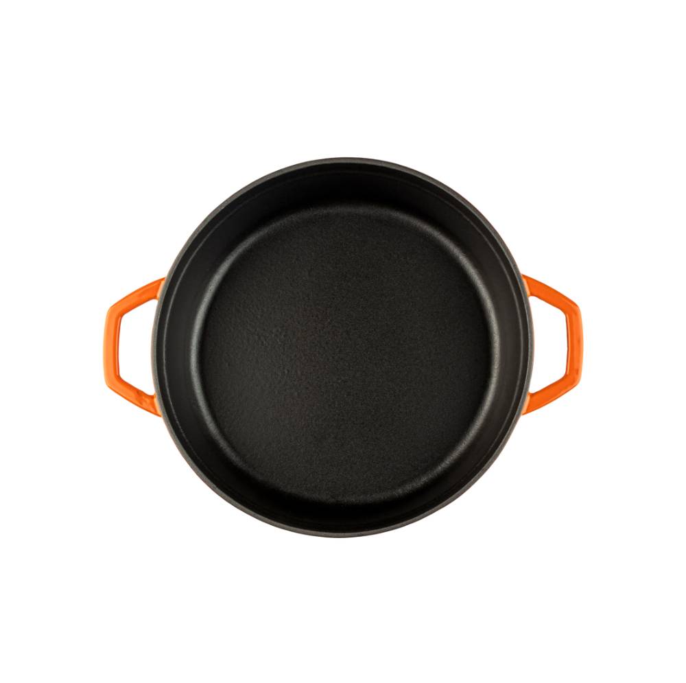 Кастрюля низкая Hascevher Y KT 28 см оранжевая A896528