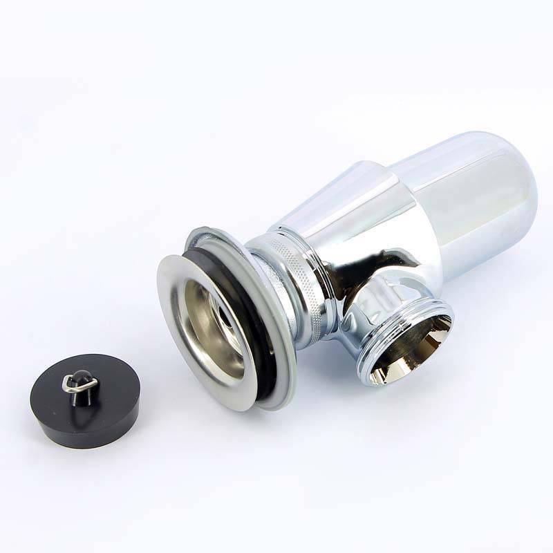 Сифон бутылочный Viega 1 1/4 x 32 мм без отвода с пробкой и розеткой хром 102555