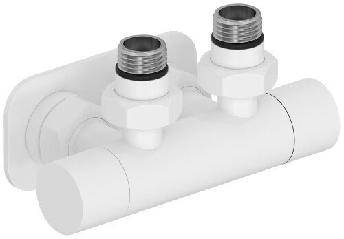 Вентиль для полотенцесушителя Сунержа EU50 угловой скрытый 1/2 x 3/4 белый матовый 3014161234