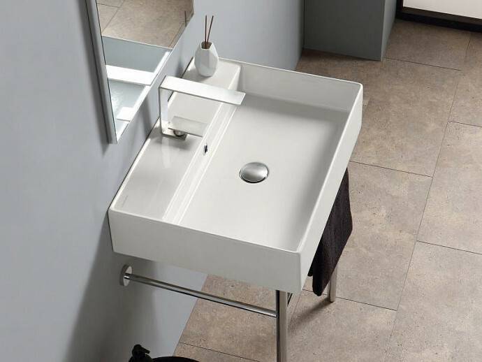 Раковина подвесная Scarabeo Teorema 2.0 60x46 см 1 отверстие для смесителя Pearl 5105/41