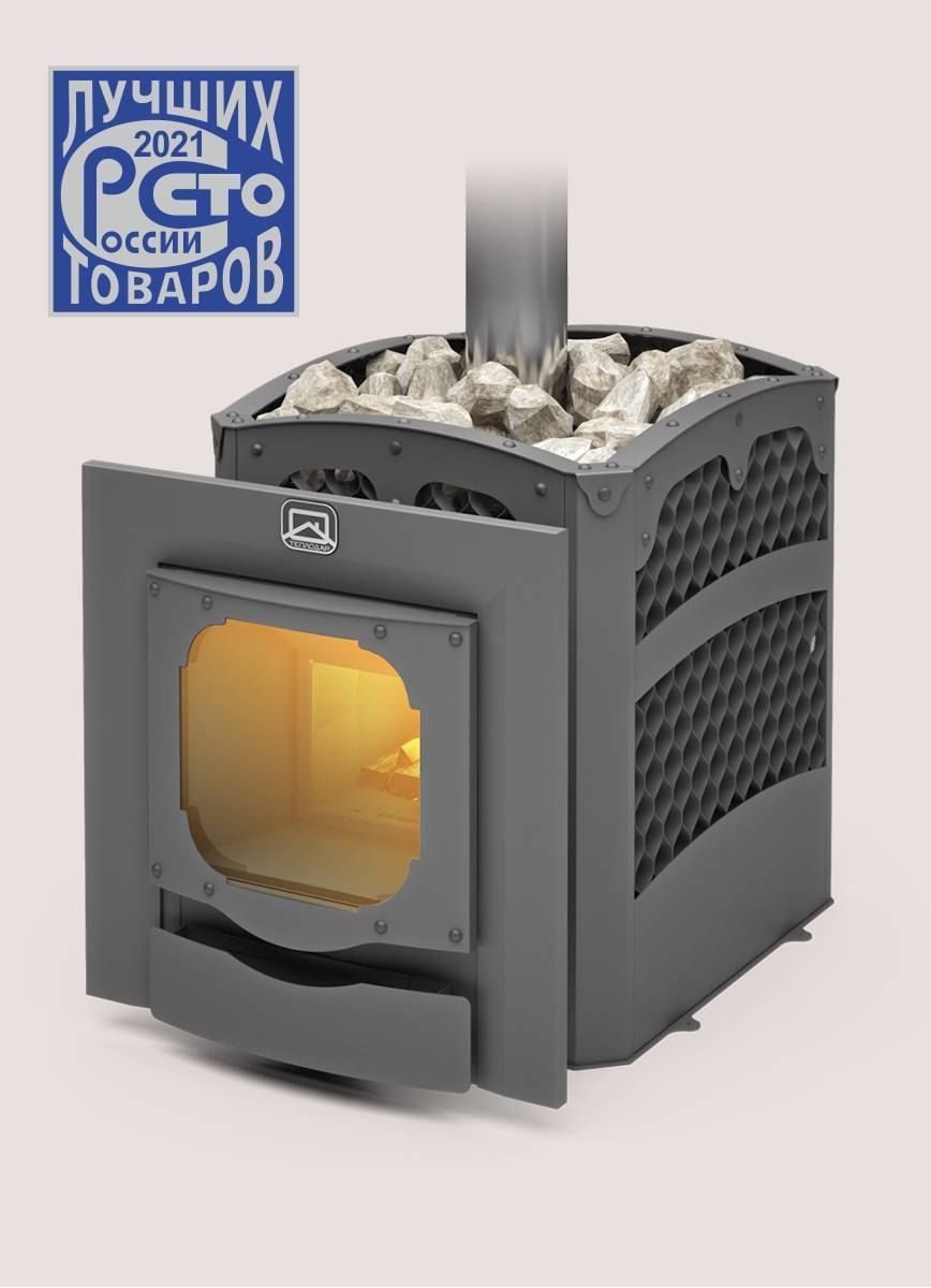 Печь для бани Теплодар Былина-сетка 18 Ч Панорама АПБ.90.000.00