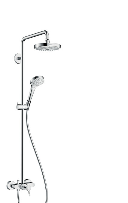 Душевая стойка с термостатом Hansgrohe Croma Select S 180 2jet белый/хром 27255400