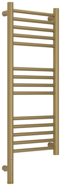 Полотенцесушитель электрический Сунержа Богема 3.1 прямая 800x300 мм МЭМ нижнее слева золотой шелк 3260048030