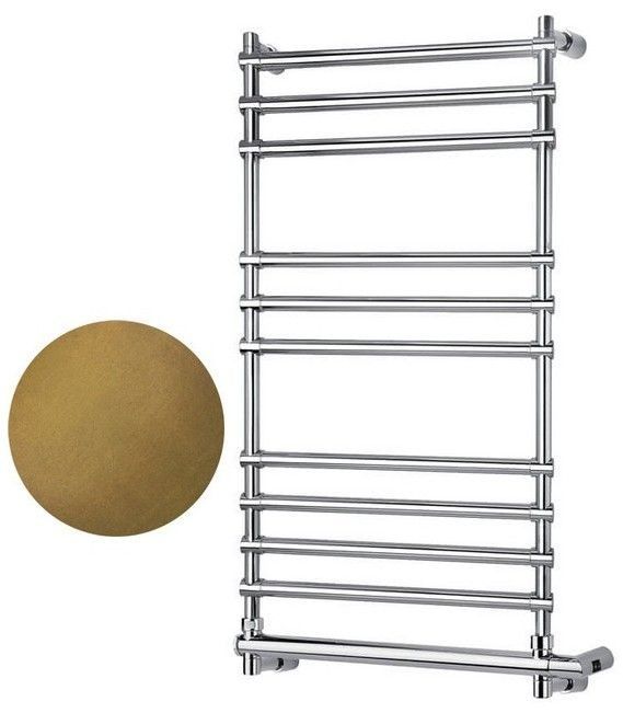 Полотенцесушитель электрический Margaroli Sole 570x996 мм цвет Mat Old Brass подключение Box 5644711MOBNB