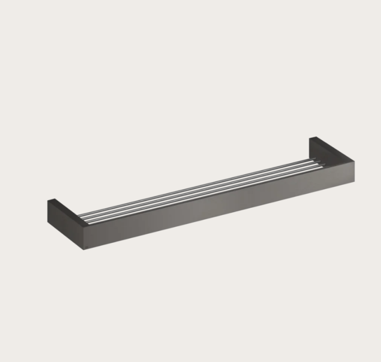 Полка Gessi Rettangolo 600x120x35 мм Black Metal Brushed PVD 20949707