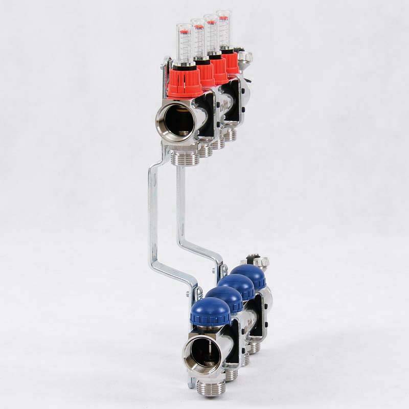 Коллекторная группа Uni-Fitt серия E 1x3/4 EK 4 выхода с расходомерами 440E4304