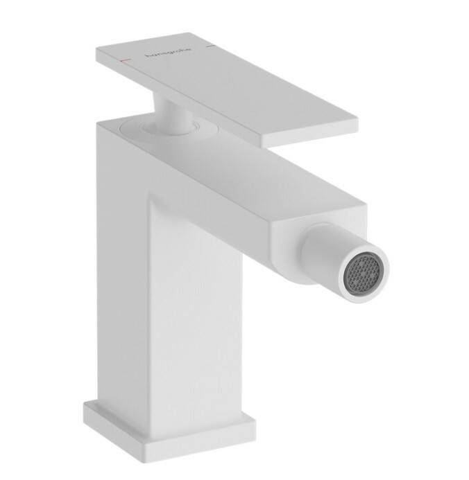 Смеситель для биде Hansgrohe Tecturis E однорычажный белый матовый 73200700