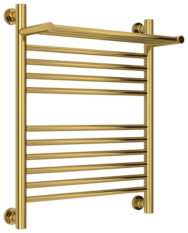 Полотенцесушитель водяной Сунержа Богема + с 1 полкой 600x500 мм золото 03-0223-6050
