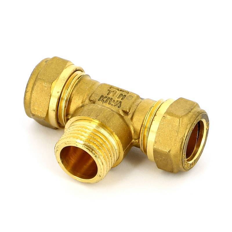 Тройник обжимной Tiemme 15х1/2х15 НР 1100096