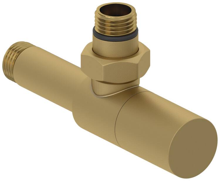 Вентиль угловой Сунержа Цилиндр G 1/2 x G 1/2 матовое золото 03214001212