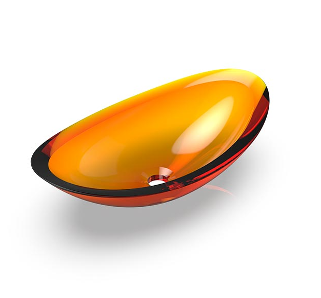 Раковина накладная KNIEF Charm Shape 581x331x169 мм Orange Crystal 70.204.060