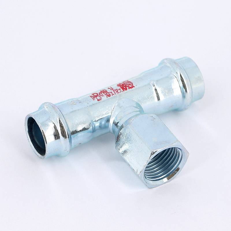 Тройник пресс-В IBP B-Press Carbon 18x1/2x18 мм оцинкованная сталь PC4130G0180418